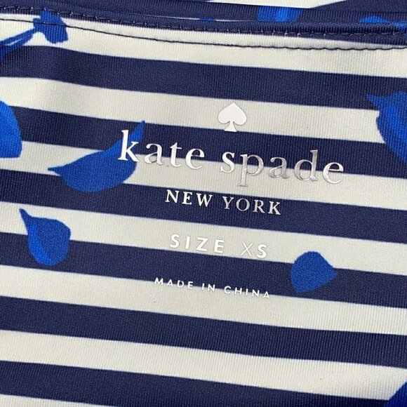 Kate Spade Navy & White Stripes w/ Floral Leggings - Picture 3 of 5